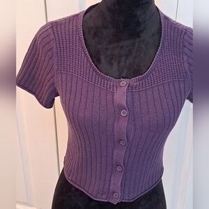 Liz Claiborne Axcess Blue Cropped Top    Size M
